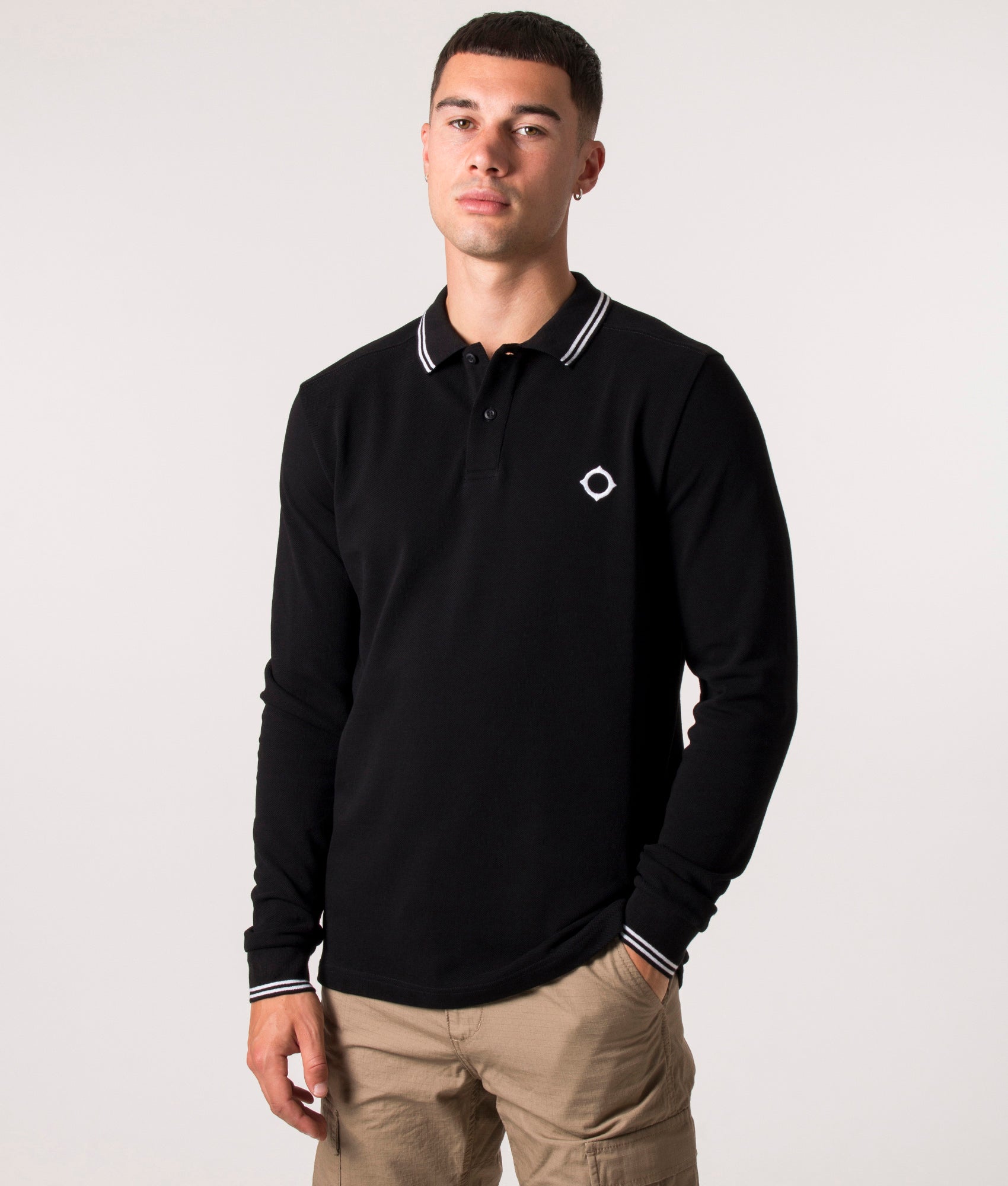 Long-Sleeve-Double-Tipped-Polo-Shirt-Black-Ma.Strum-EQVVS