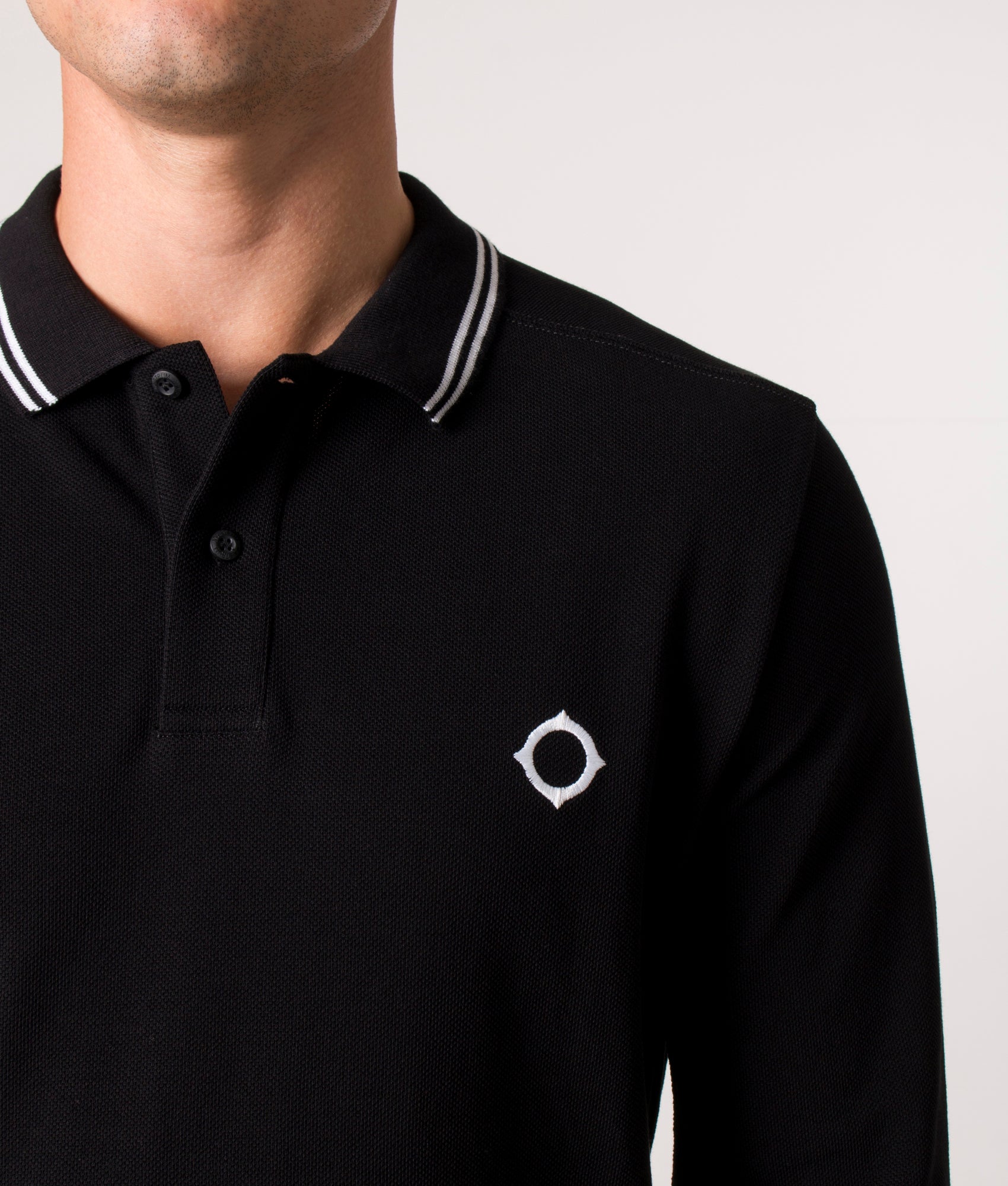 Long-Sleeve-Double-Tipped-Polo-Shirt-Black-Ma.Strum-EQVVS