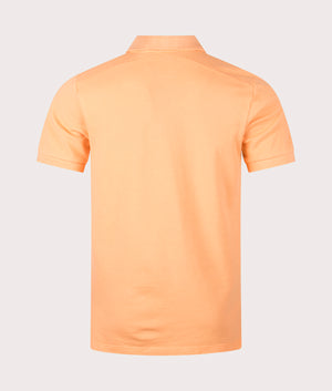 MA.Strum Pique Polo Shirt in Peach, 100% Cotton Back Shot at EQVVS