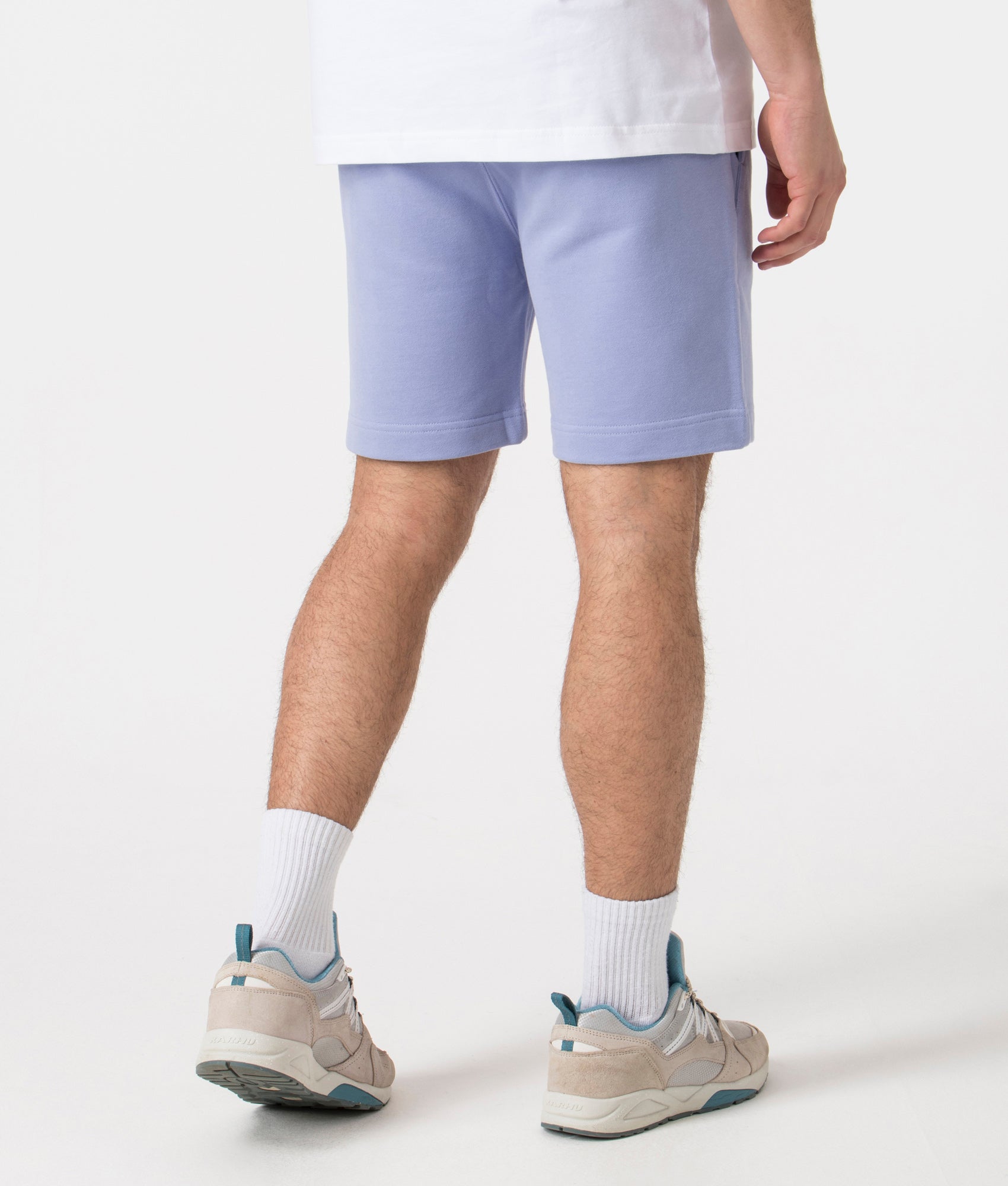 Ma.Strum Core Sweat Shorts in Purple Back Shot at EQVVS