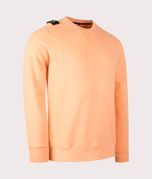 MA.Strum Core Crew Sweatshirt in Peach orange, 100% Cotton Angle Shot at EQVVS