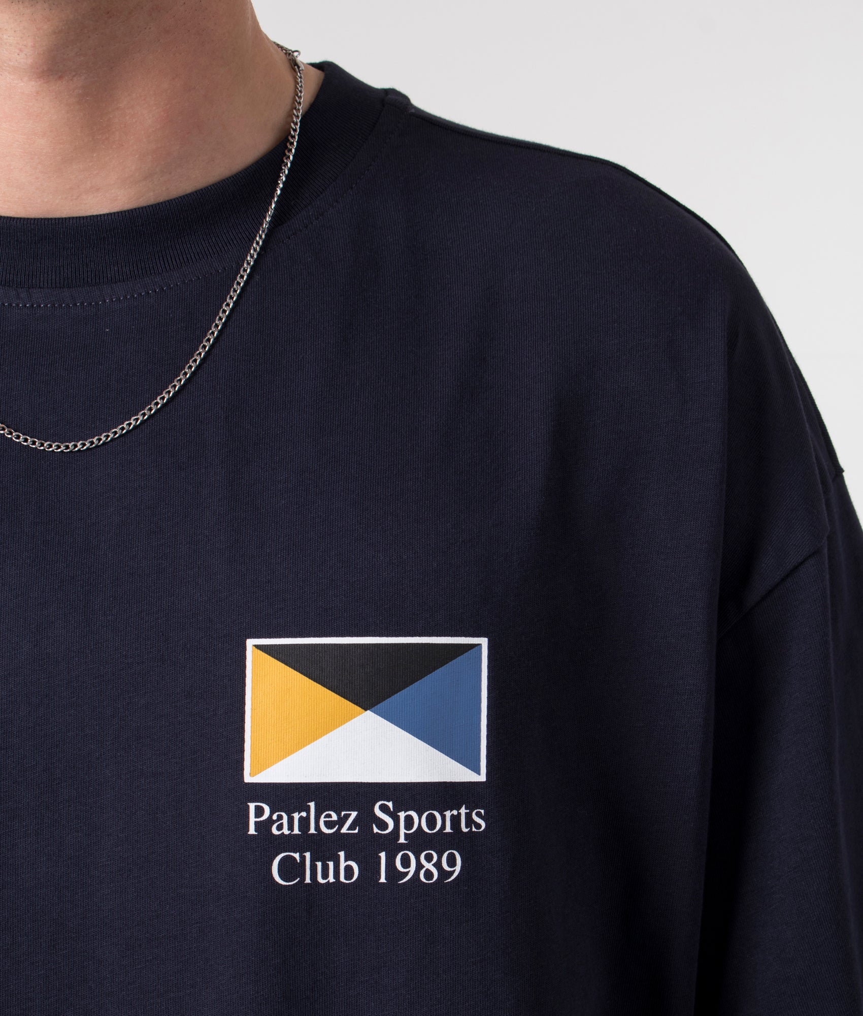Oversized-Brandons-T-Shirt-Navy-Parlez-EQVVS