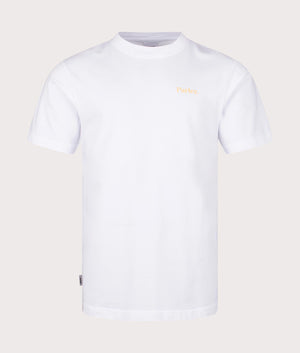 Reefer T-Shirt in White by Parlez. EQVVS Front Angle Shot.
