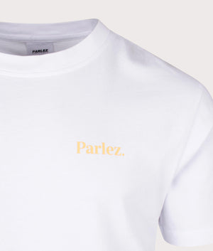 Reefer T-Shirt in White by Parlez. EQVVS Detail Shot.