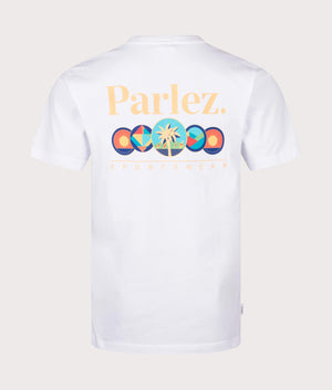 Reefer T-Shirt in White by Parlez. EQVVS Back Angle Shot.