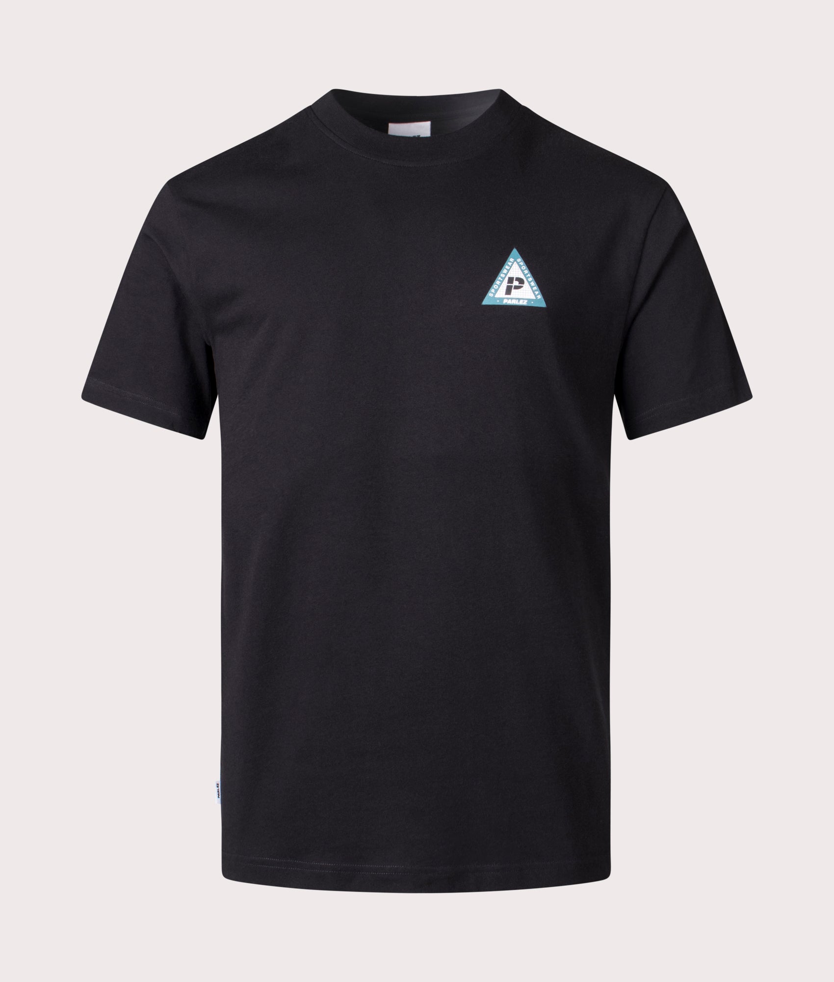 Braco T-Shirt in Black by Parlez. EQVVS Front Angle Shot.