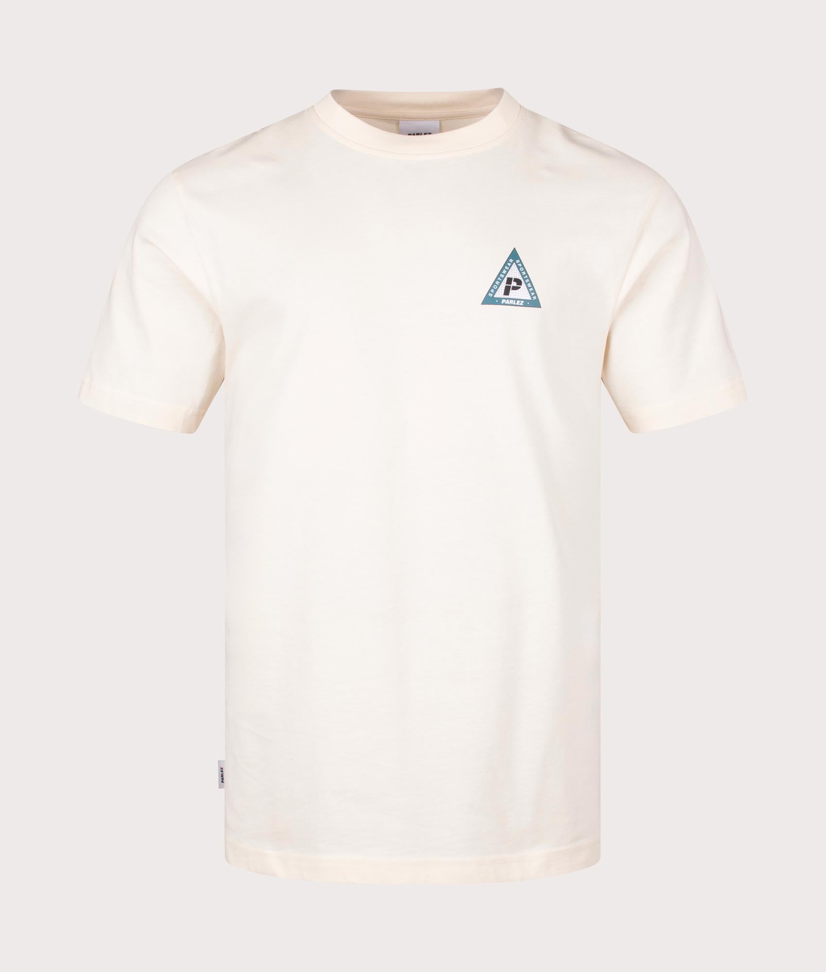 Braco T-Shirt in Ecru by Parlez. EQVVS Front Angle Shot.