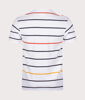 Element Stripe T-Shirt in White by Parlez. EQVVS Back Angle Shot.