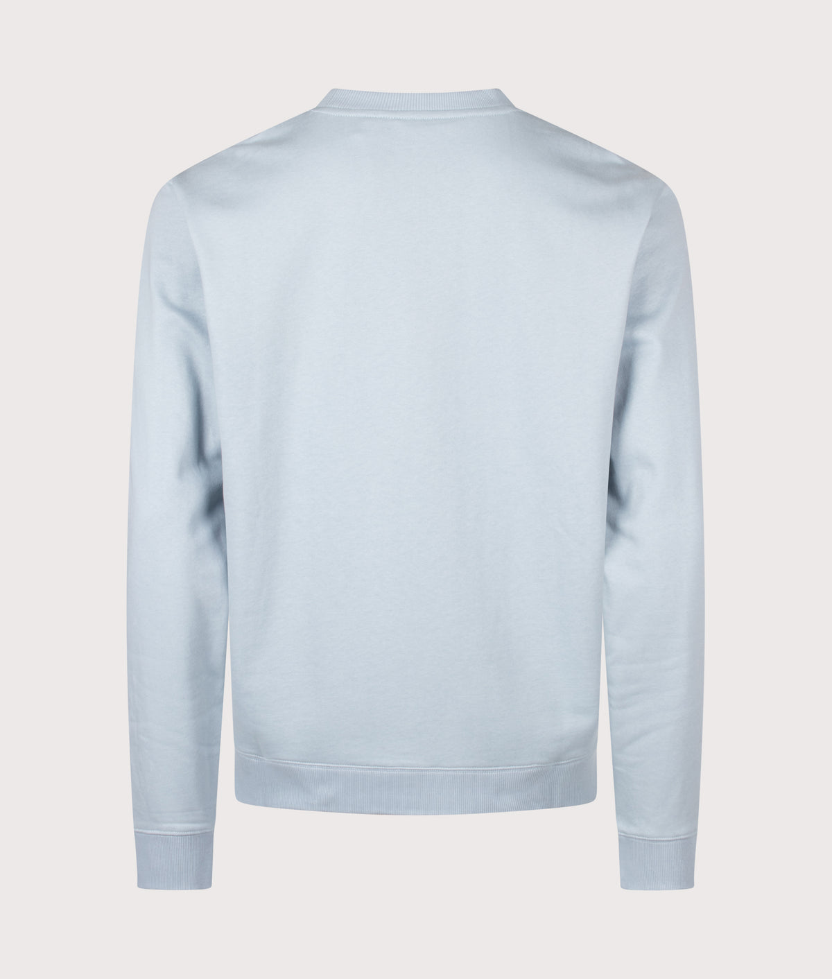 Henri-Lloyd Regular Fit Lytham Crew Neck Sweatshirt in Fog Blue at EQVVS Menswear. Detail shot.