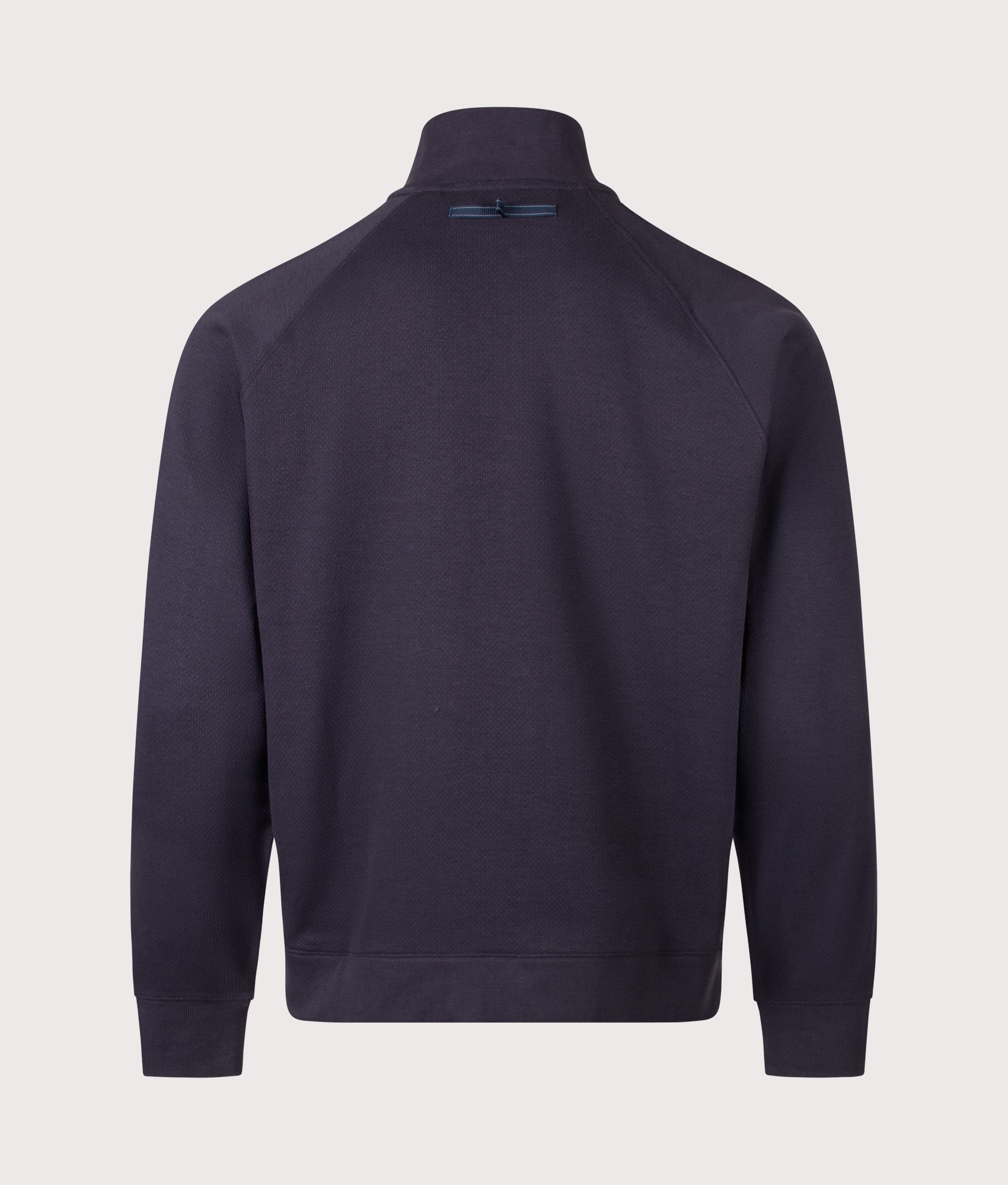 Hayle Quarter Zip Sweatshirt in Dark navy by Henri-Lloyd. Shot by EQVVS. Back shot.