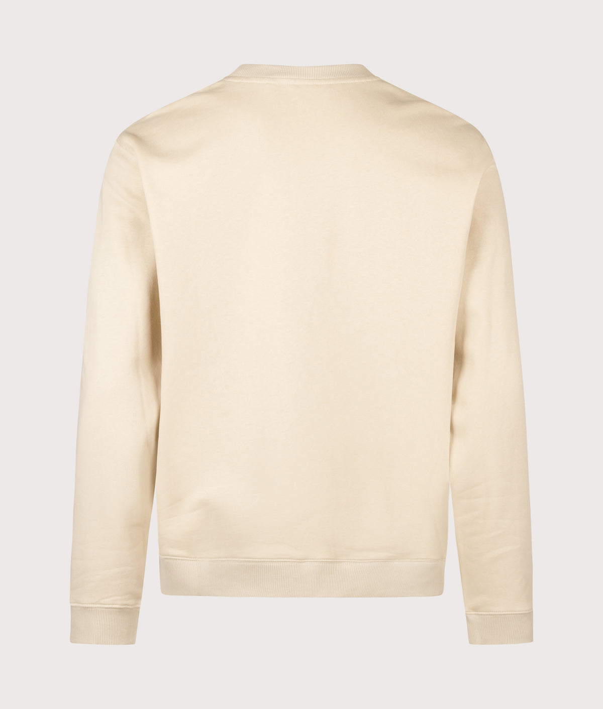 Henri-Lloyd Regular Fit Lytham Crew Neck Sweatshirt in Oyster Beige at EQVVS Menswear. Back shot.