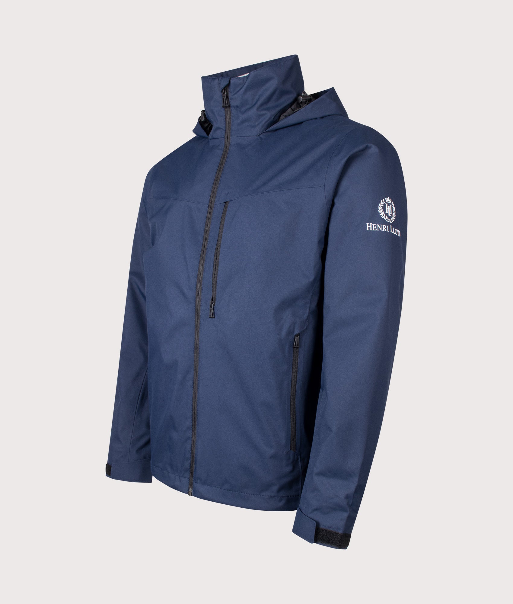 Cool Breeze Jacket in Navy Blue by Henri-Lloyd. Shot by EQVVS. Front angled shot.