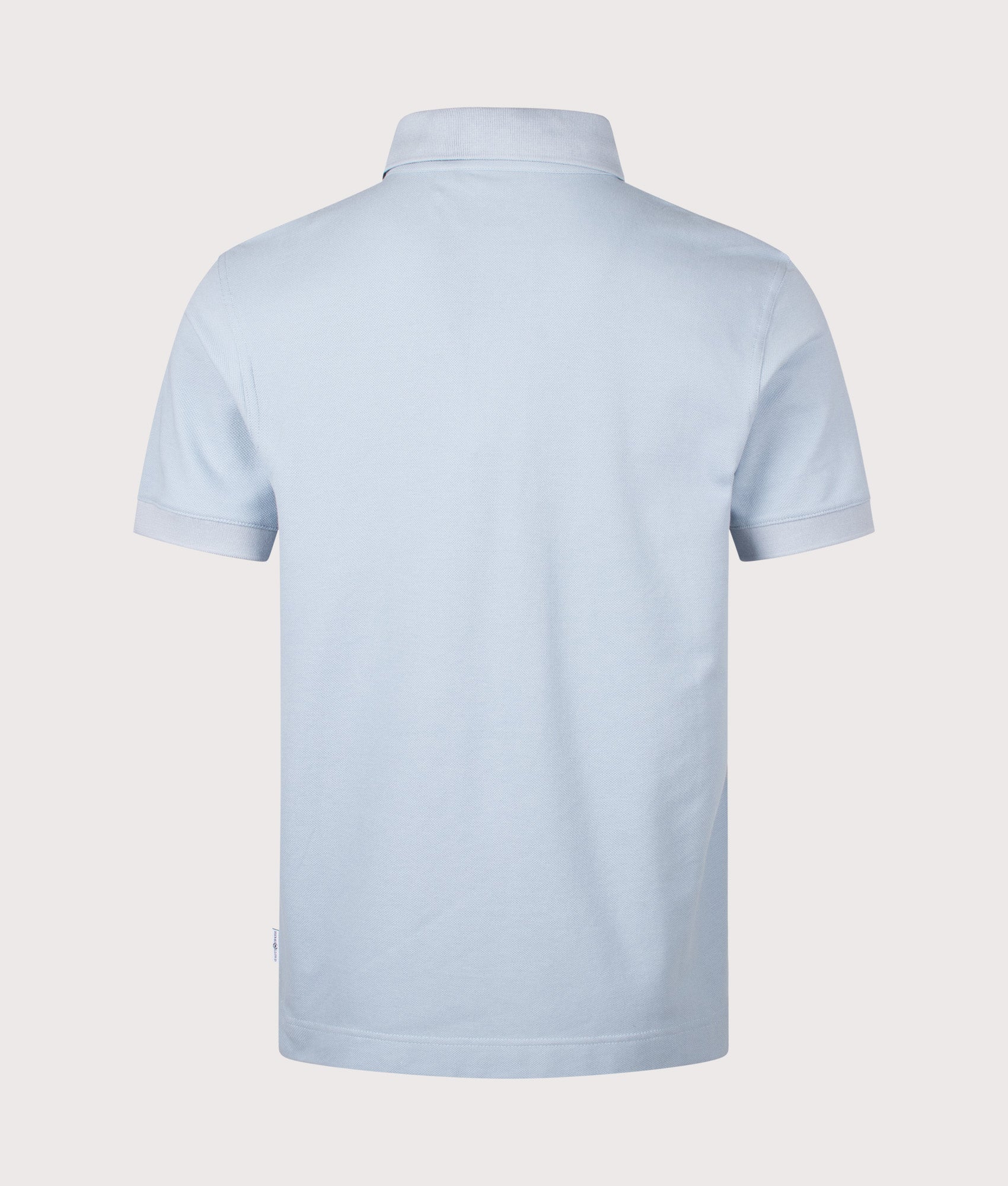 Falmouth Polo Shirt in Fog Blue by Henri-Lloyd. Shot by EQVVS. Back shot.