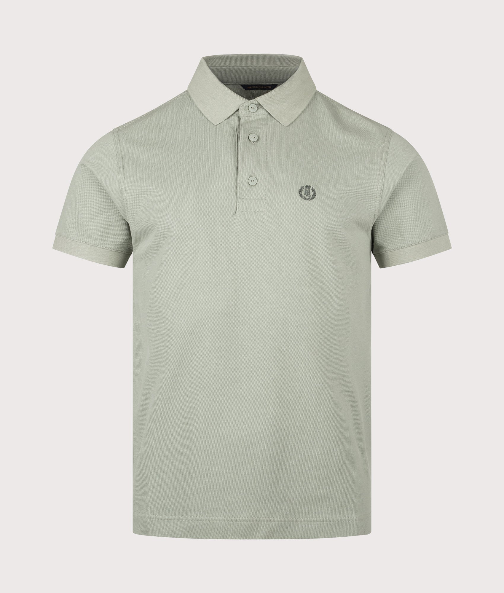 Henri-Lloyd Falmouth Polo Shirt in Pale Jade at EQVVS Menswear. Front shot.