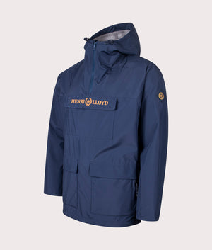 Viking Smock Coat in Navy Blue | 100% Recycled Polyester | Henri Lloyd | EQVVS | Front angle shot 