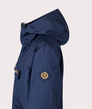Viking Smock Coat in Navy Blue | 100% Recycled Polyester | Henri Lloyd | EQVVS | Side detail shot 