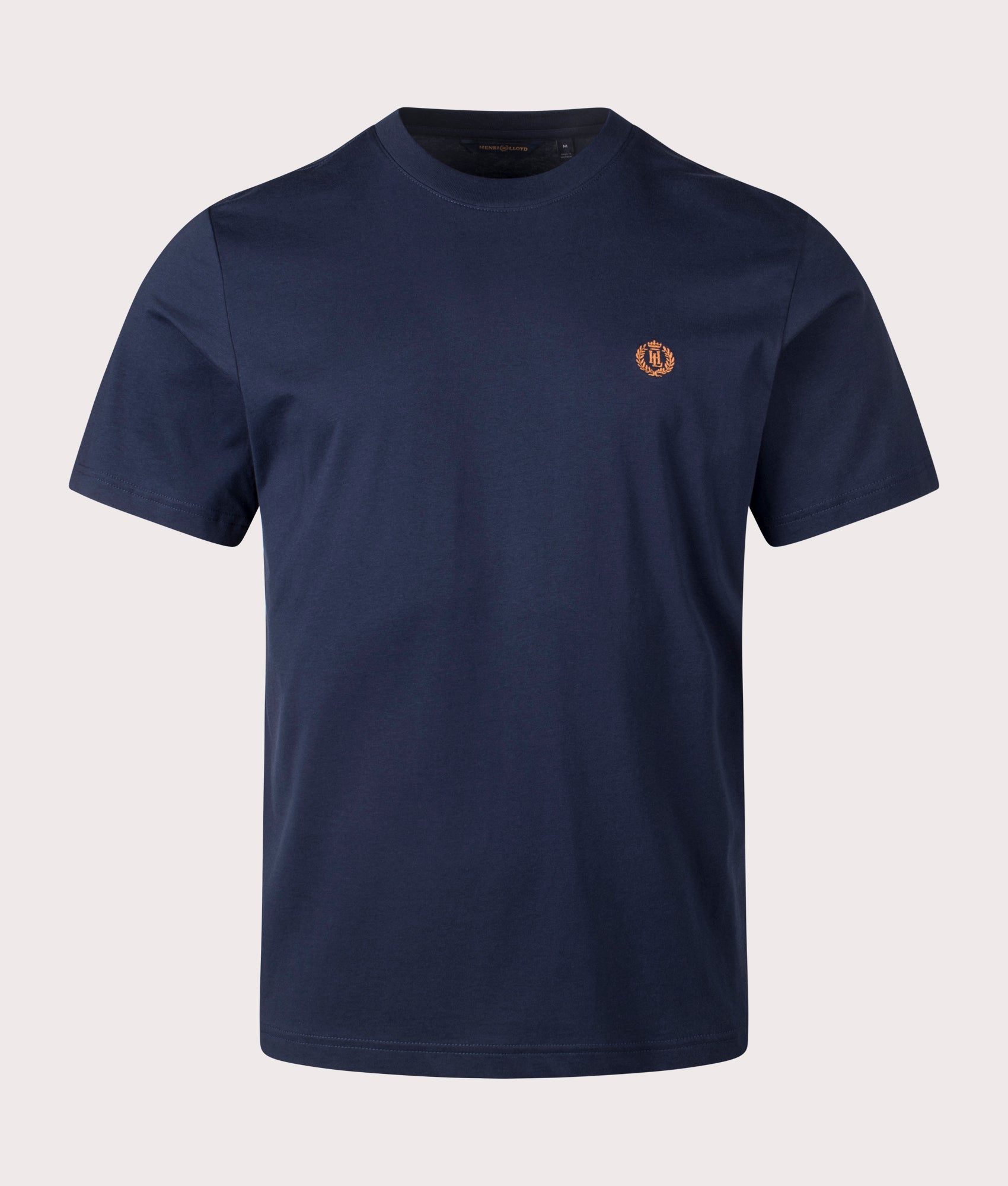 Henry Lloyd Cowes T-Shirt in Navy Blue at EQVVS. Front Shot.