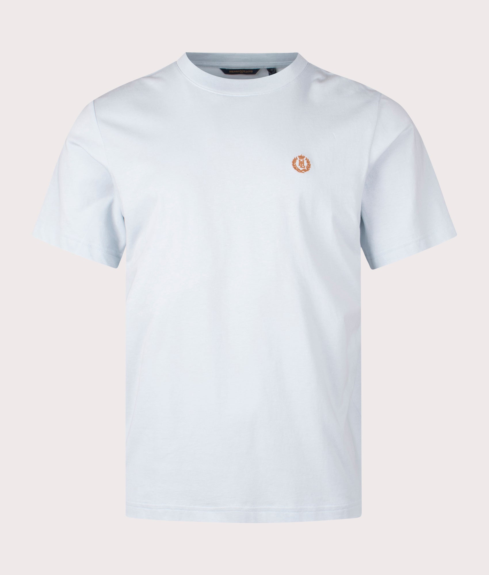 Henry Lloyd Cowes T-Shirt in Sky Blue at EQVVS. Front Shot.