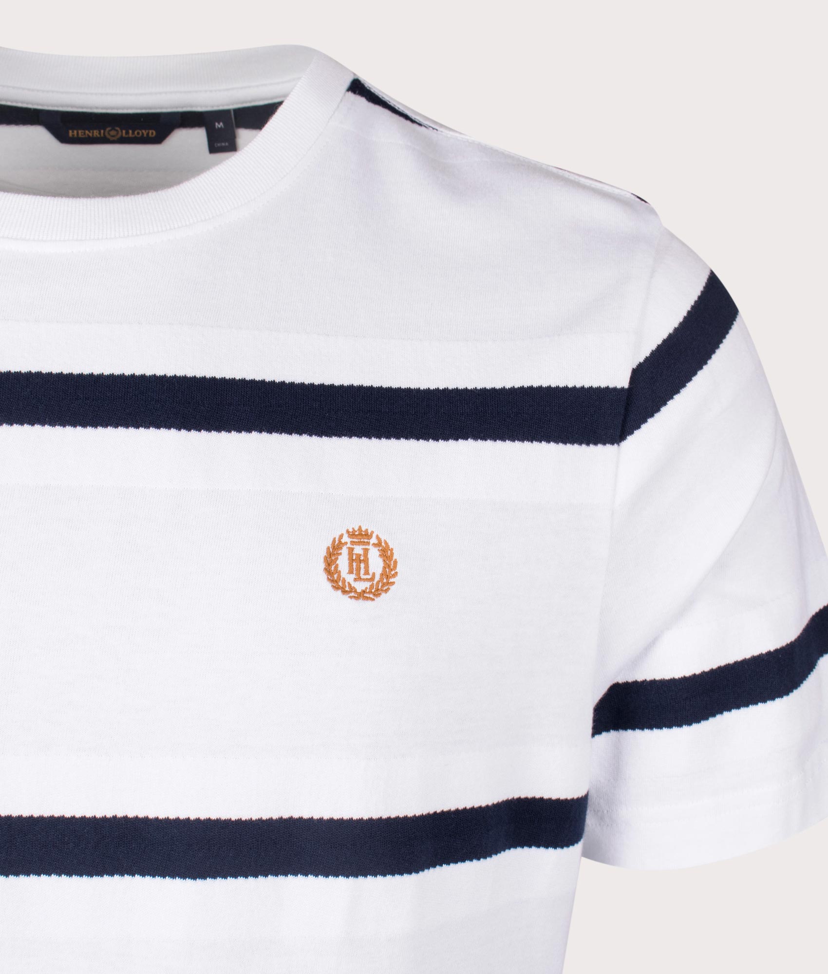 Henri-Lloyd Salcombe T-Shirt in White. Shot at EQVVS. Detail shot