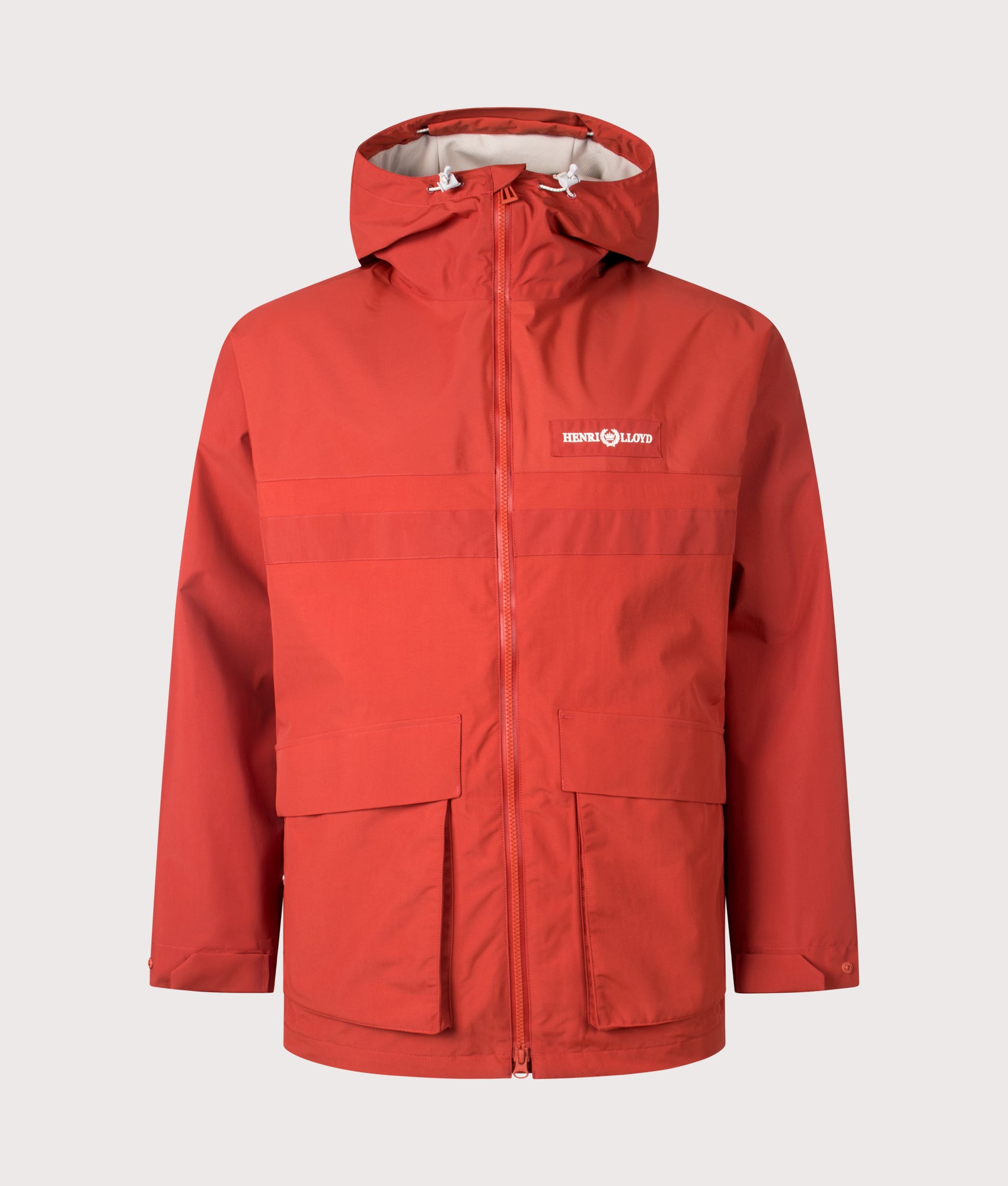 Henry Lloyd, Foremost Shell Jacket, Freo Red, Eqvvs Menswear, front shot angle