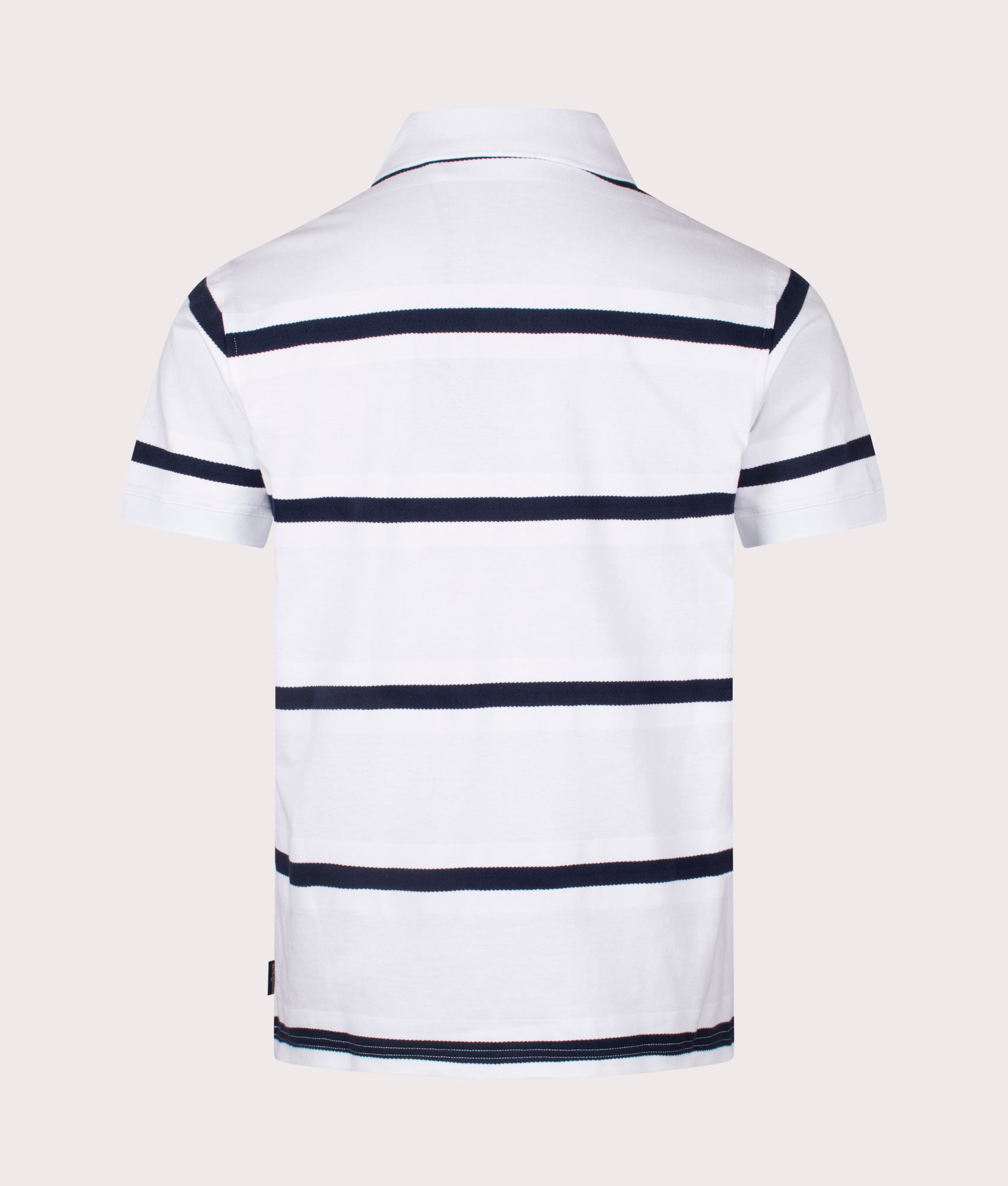 Henri-Lloyd Salcombe Polo Shirt in White. Shot at EQVVS. Back shot