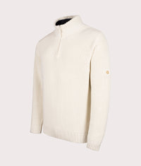 Golant Quarter Zip Ribbed Knit: 013 Ecru 