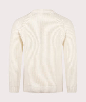 Golant Ribbed Crew Sweatshirt in Ecru | 100% Cotton | Henri Lloyd | EQVVS | Back shot 