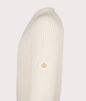 Golant Ribbed Crew Sweatshirt in Ecru | 100% Cotton | Henri Lloyd | EQVVS | Side angle shot 