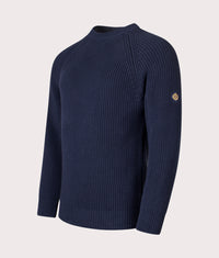 Golant Ribbed Crew Knit: 602 Navy Blue 