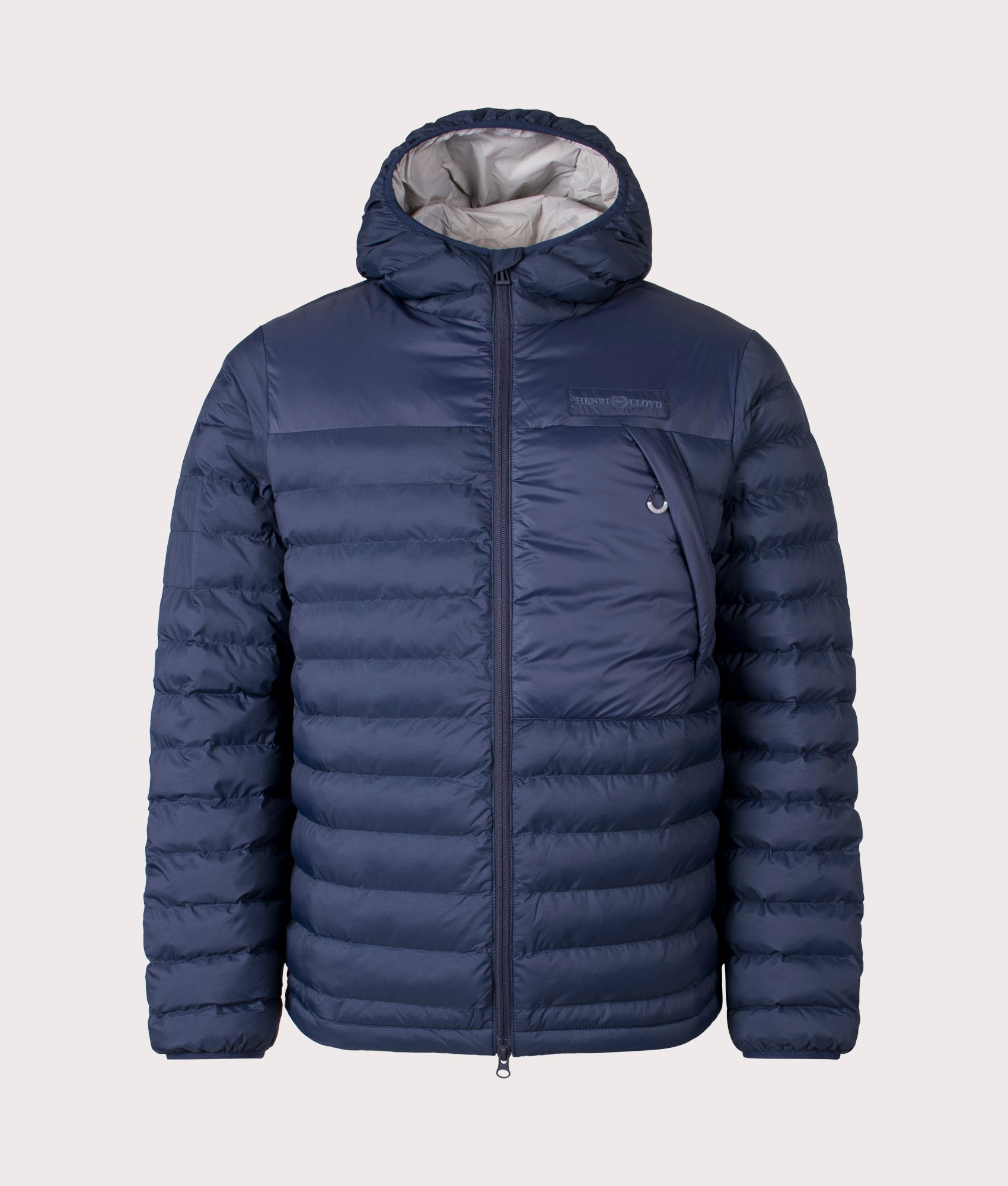 Bergen Hooded Jacket in Navy Blue | Recycled Fabric | Henri Lloyd | EQVVS | Front shot 