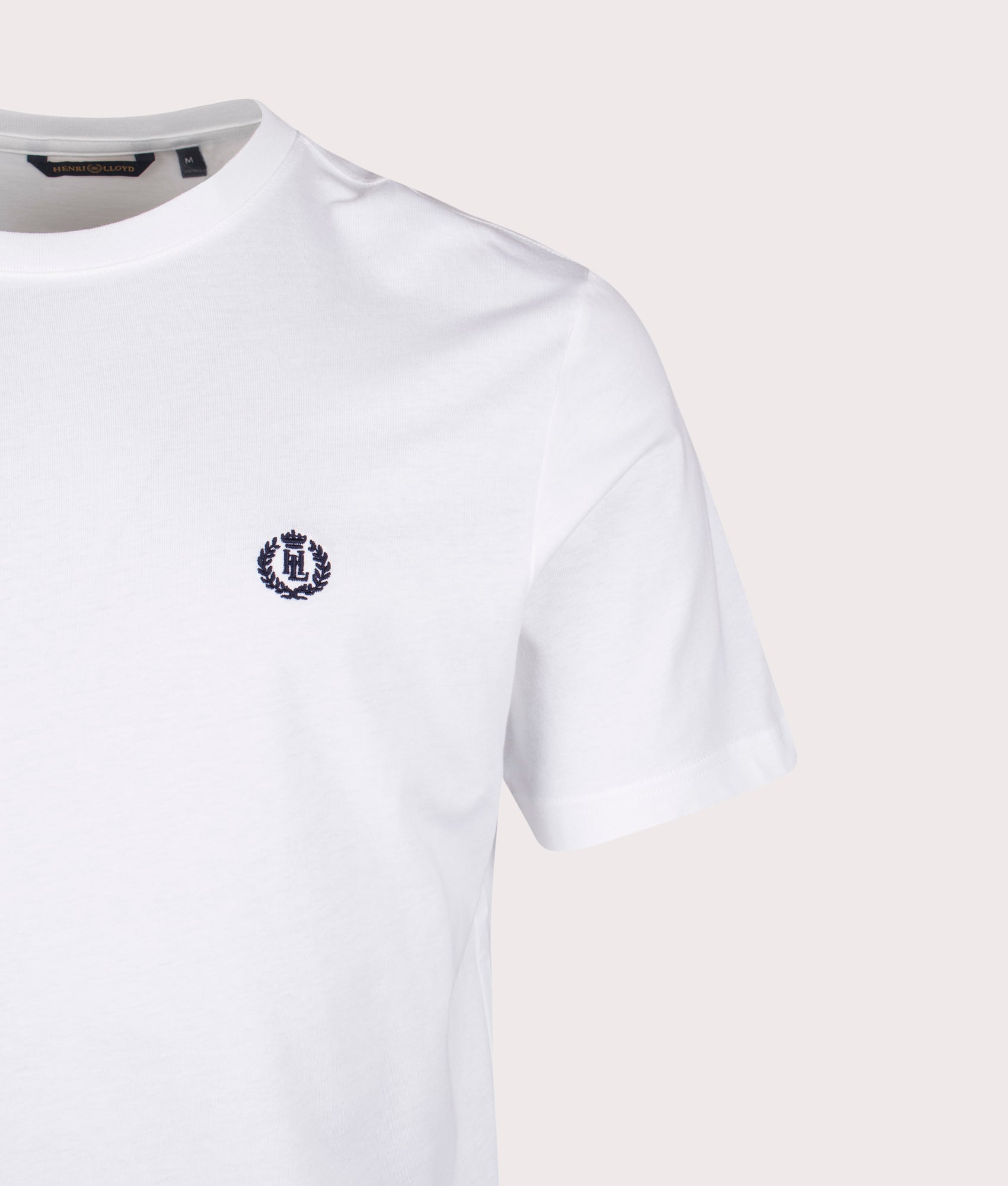 Cowes T-Shirt in White | 100% Cotton | Henri Lloyd | EQVVS | Front detail shot 