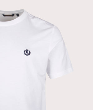 Cowes T-Shirt in White | 100% Cotton | Henri Lloyd | EQVVS | Front detail shot 