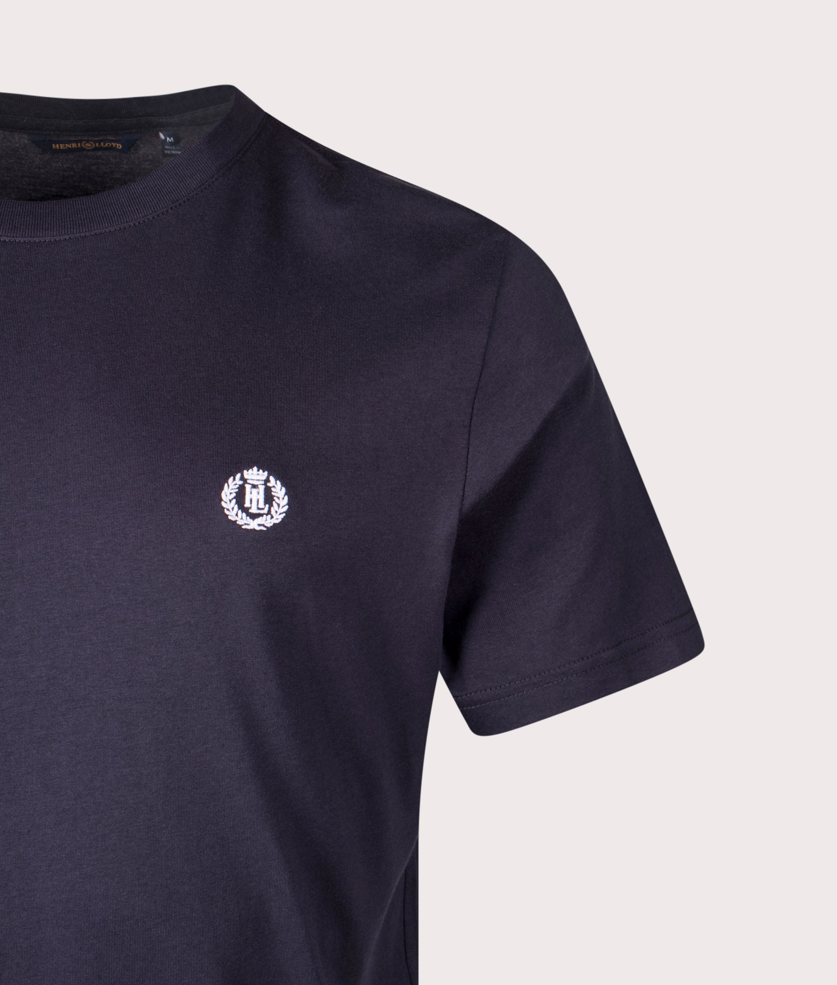 Cowes T-Shirt in Dark Navy | 100% Cotton | Henri Lloyd | EQVVS | Front detail shot 