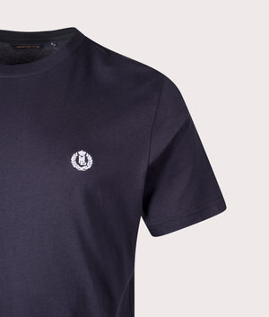 Cowes T-Shirt in Dark Navy | 100% Cotton | Henri Lloyd | EQVVS | Front detail shot 