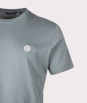 Cowes T-Shirt in Sea Spray Blue | 100% Cotton | Henri Lloyd | EQVVS | Front detail shot 
