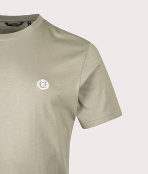 Cowes T-Shirt in Kelp | 100% Cotton | Henri Lloyd | EQVVS | Front detail shot 