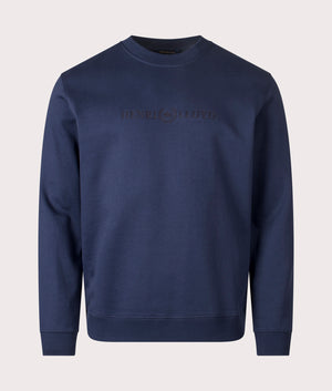 Lytham Crew Neck Sweatshirt in Navy Blue | 100% Cotton | Henri Lloyd | EQVVS | Front shot 
