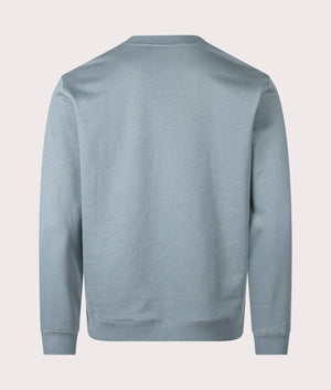 Lytham Crew Neck Sweatshirt in Sea Spray Blue | 100% Cotton | Henri Lloyd | EQVVS | Back shot 