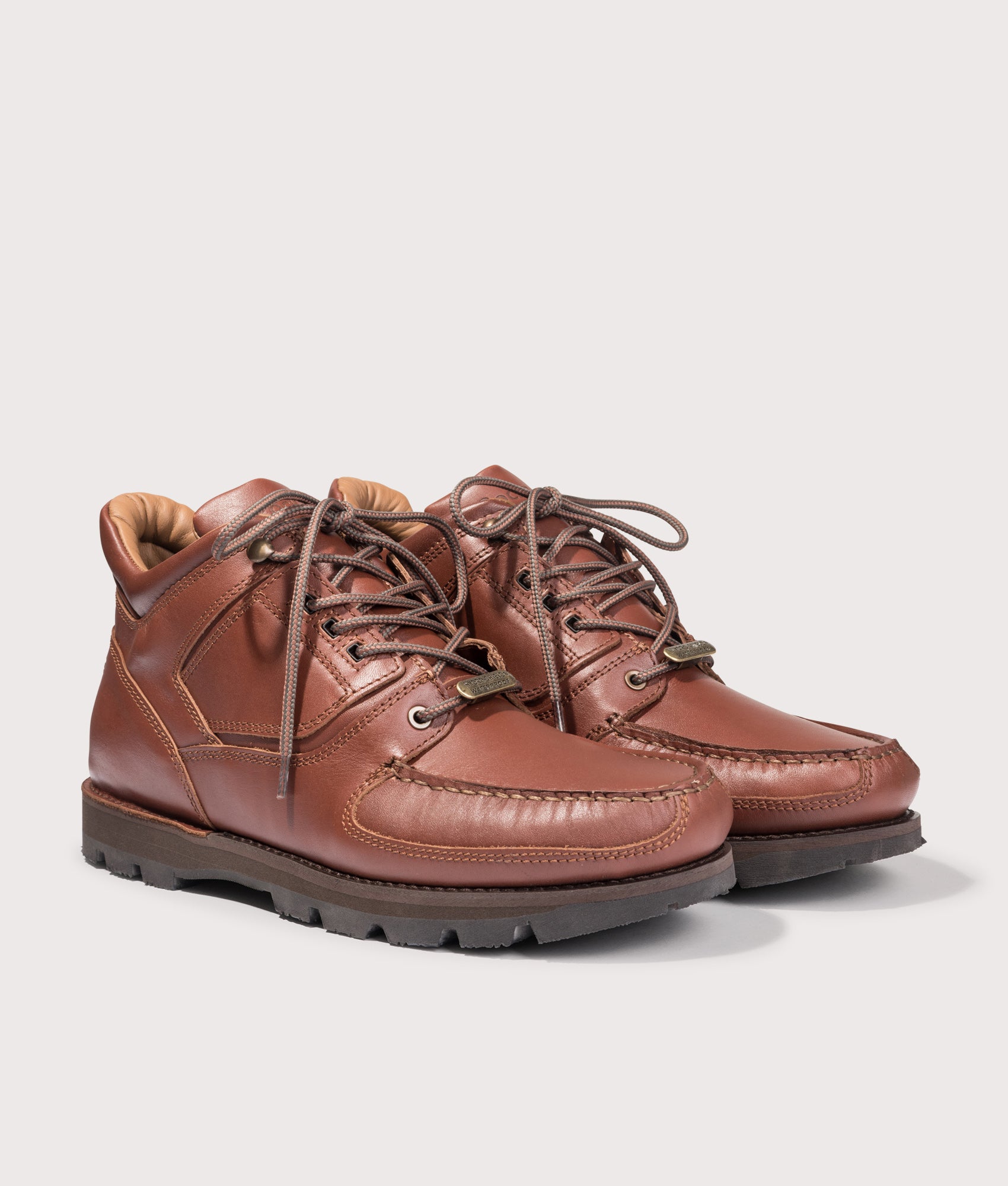 Umbwe Hiker Boots in Mahogany | Rockport | EQVVS | Front angle shot 