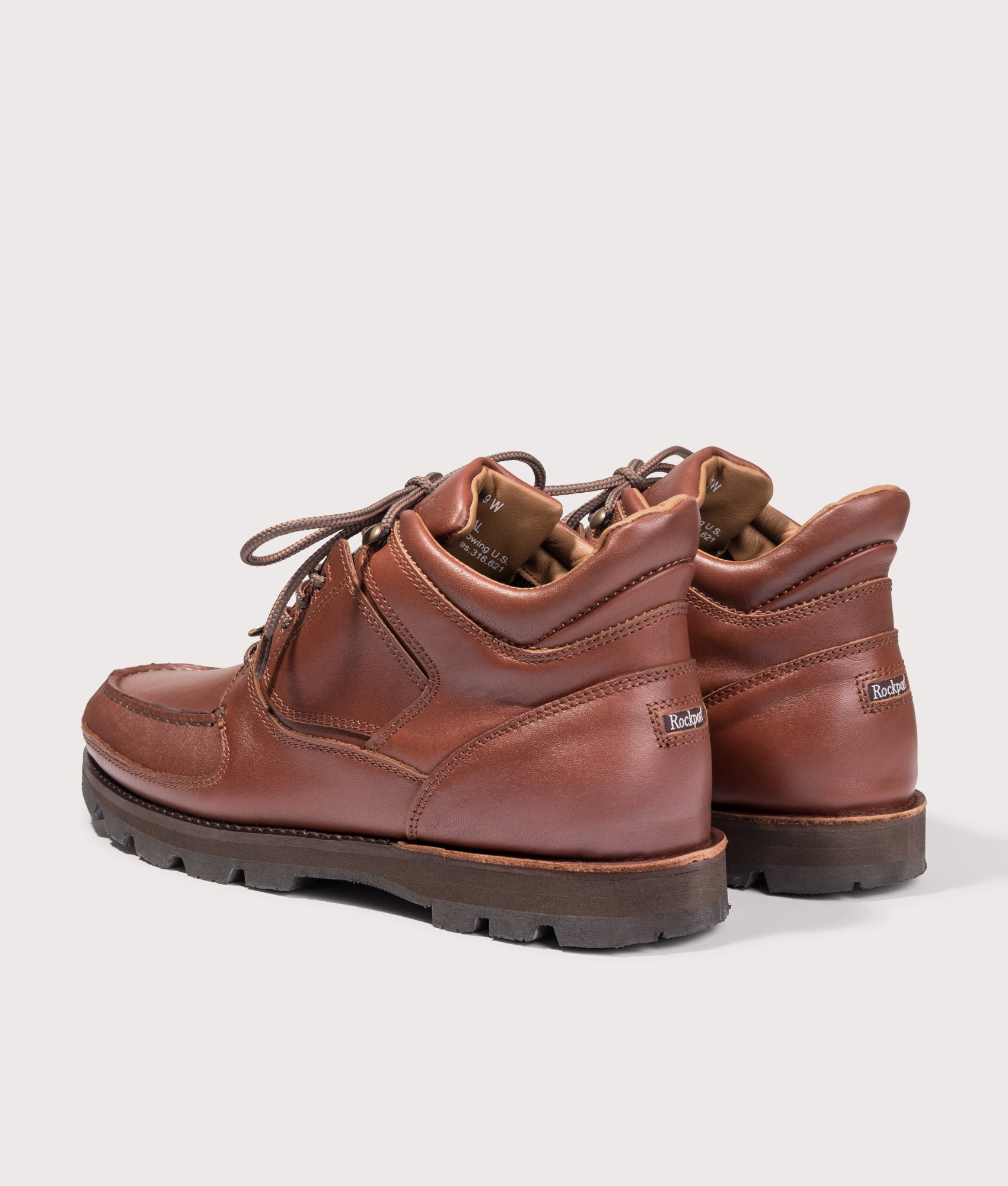 Umbwe Hiker Boots in Mahogany | Rockport | EQVVS | Back angle shot 
