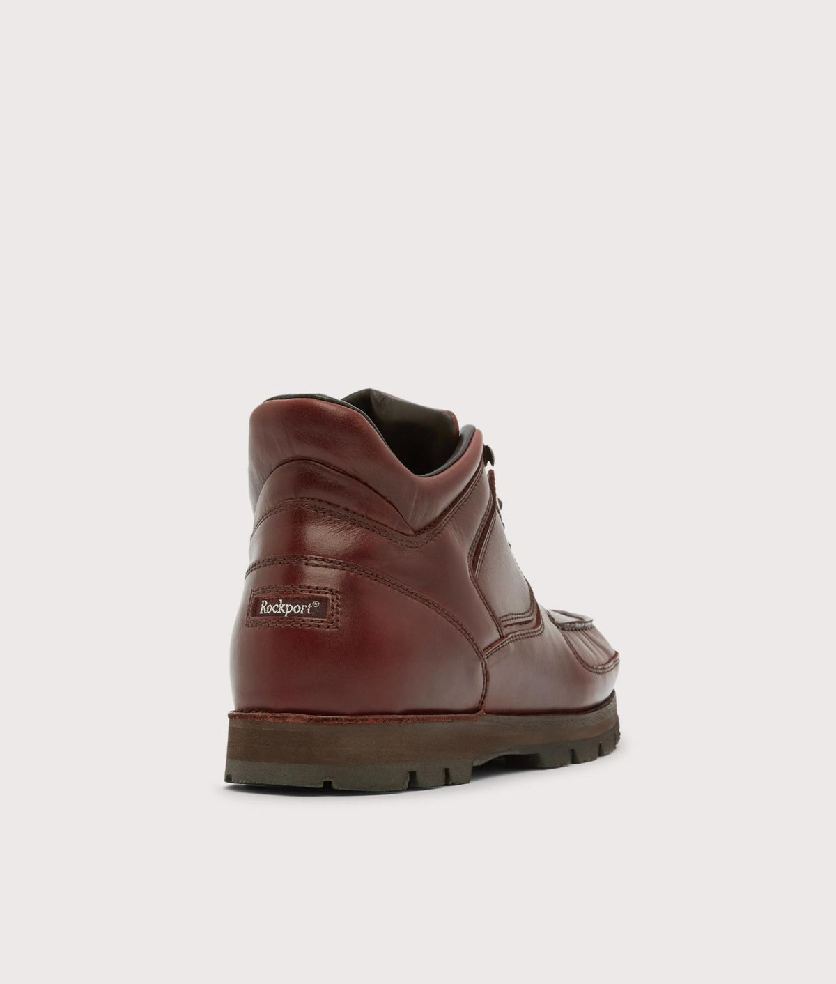 Rockport Umbwe Hiker in Dark Brown at EQVVS Menswear. Back shot.
