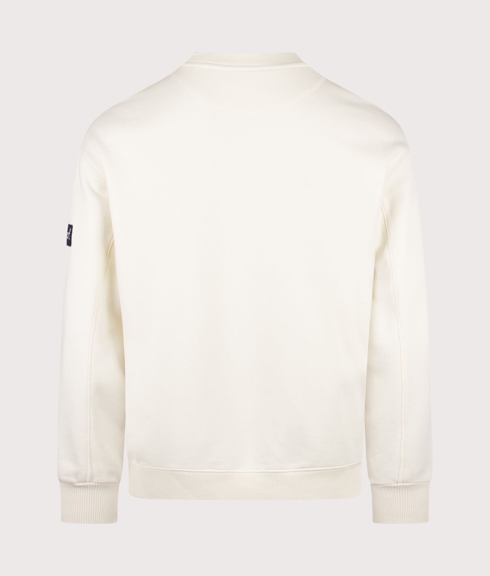 Rockport New England Front Logo Sweatshirt in Ecru at EQVVS Menswear. Back shot.