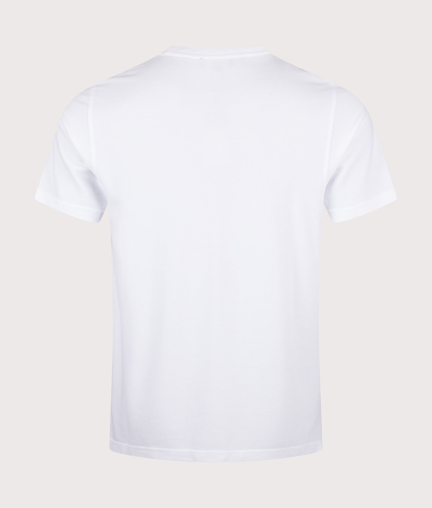 Rockport Relaxed Fit Rocester Piqué Logo T-Shirt in White at EQVVS Menswear. Back shot.