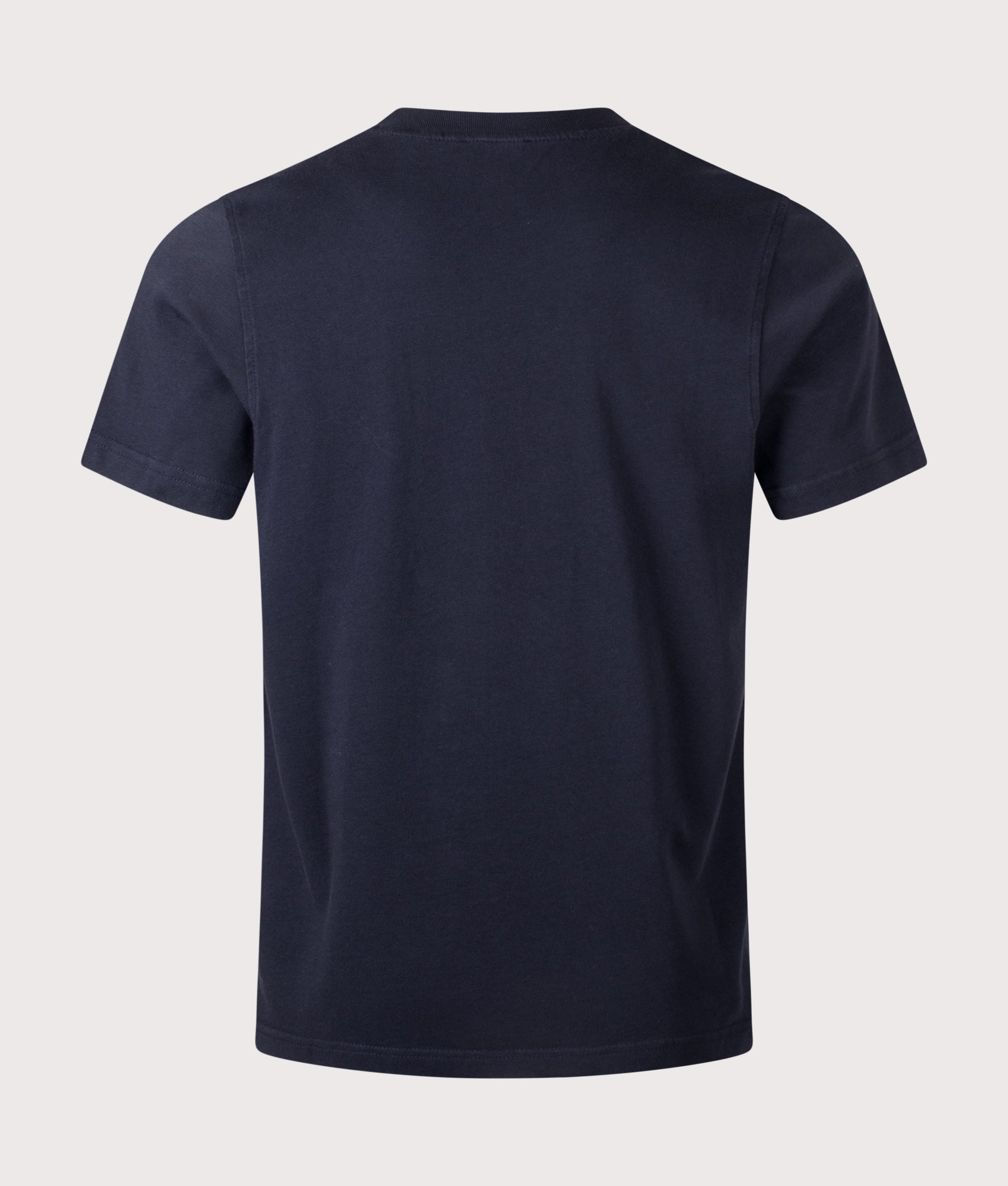 Rockport Relaxed Fit Hampshire Logo T-Shirt in Navy at EQVVS Menswear. Back shot.