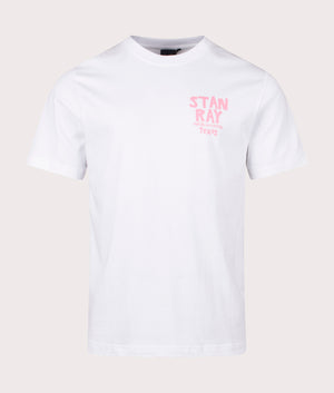 Little Man T-Shirt in White by Stan Ray. EQVVS Front Angle Shot.