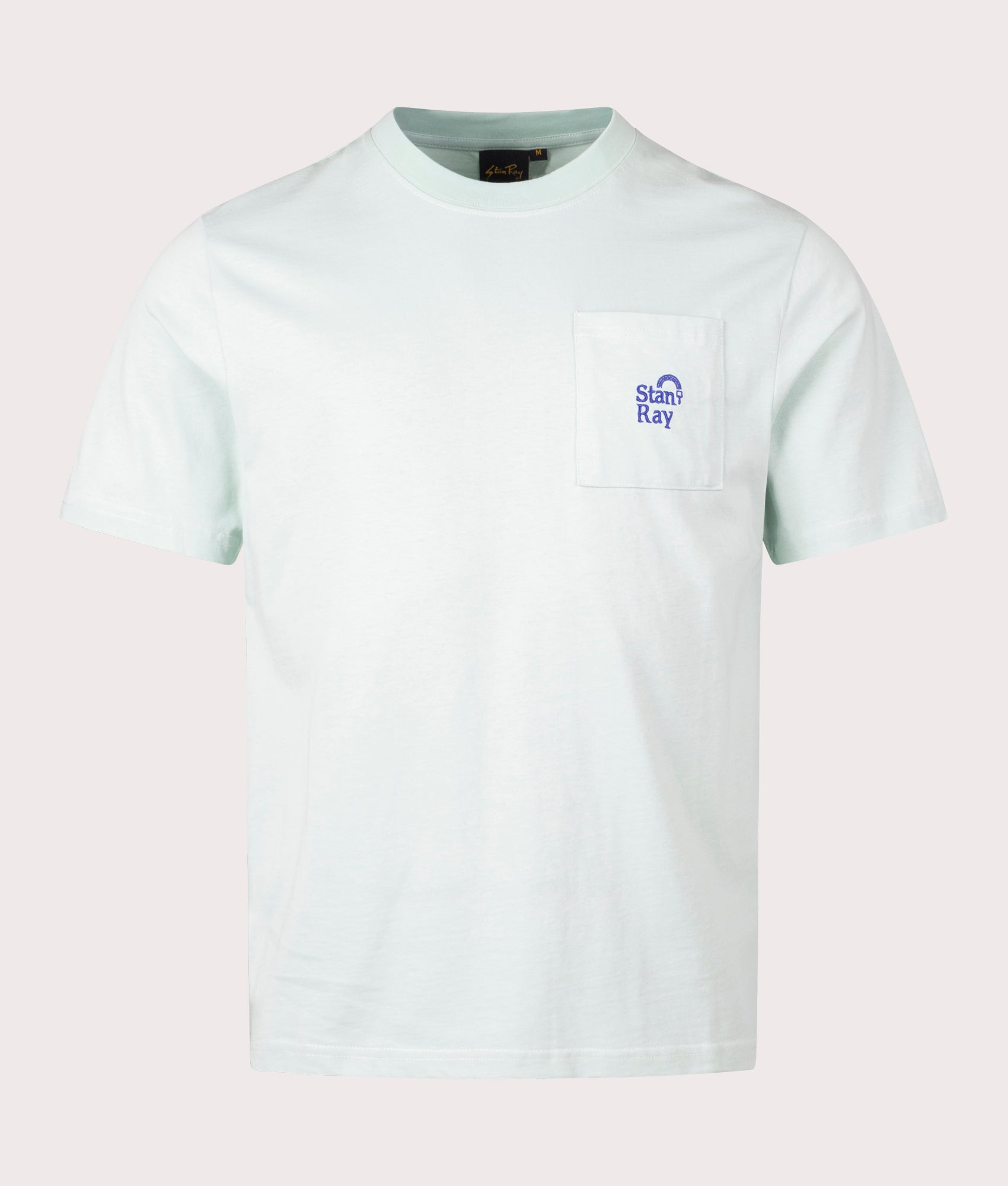 Ray-Bow Pocket T-Shirt in Opal by Stan Ray. EQVVS Front Angle Shot.