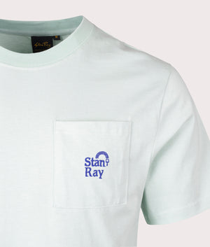 Ray-Bow Pocket T-Shirt in Opal by Stan Ray. EQVVS Detail Shot.