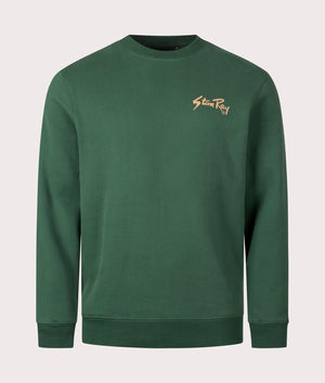Stan Crew Sweatshirt in Racing Green by Stan Ray. EQVVS Front Angle Shot.