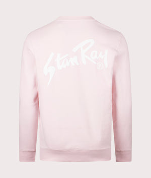 Stan Crew Sweatshirt in Pink by Stan Ray. EQVVS Back Angle Shot.