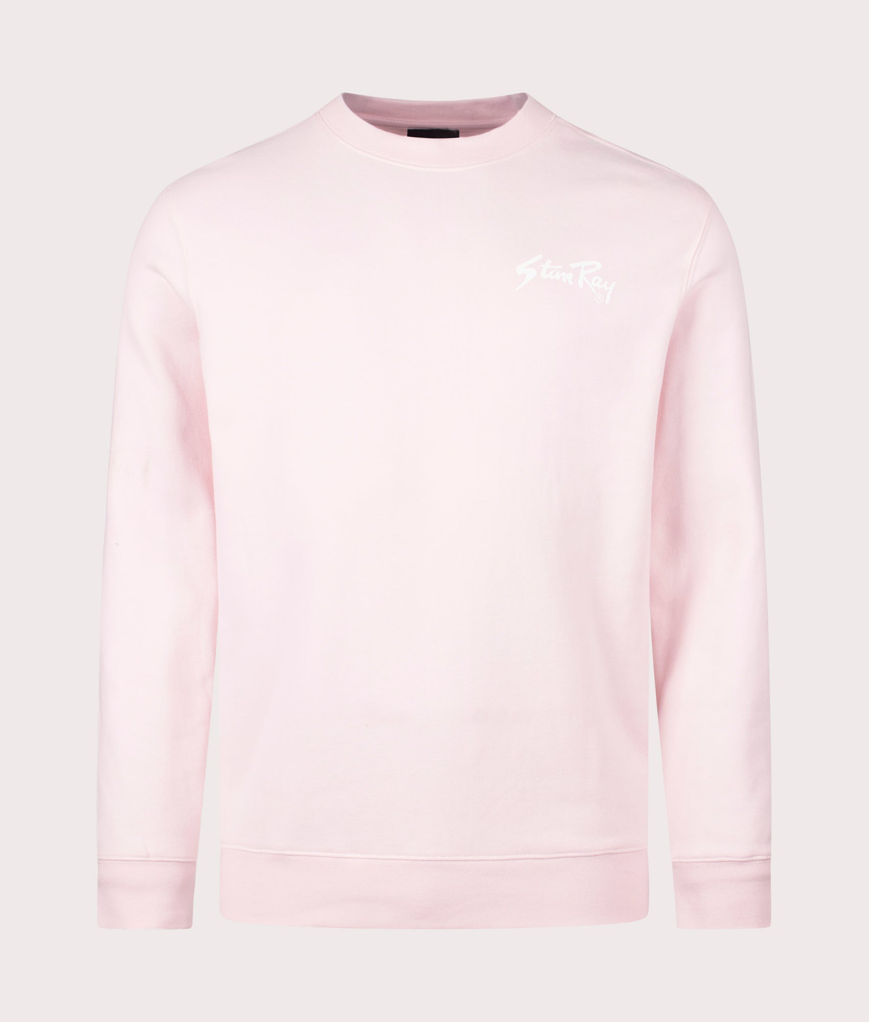 Stan Crew Sweatshirt in Pink by Stan Ray. EQVVS Front Angle Shot.